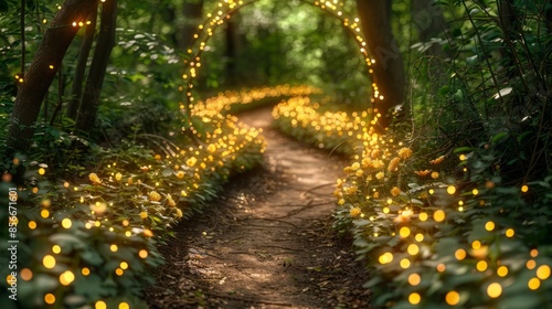 Enchanted Pathway in the Woods photo