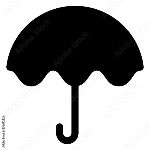 umbrella glyph icon vector illustration  isolated on white background