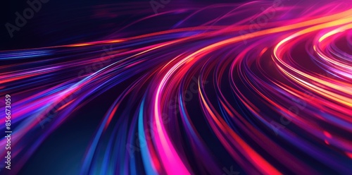 Soft and calming neon circles interlocked in a serene void, providing a contemplative and peaceful visual experience.