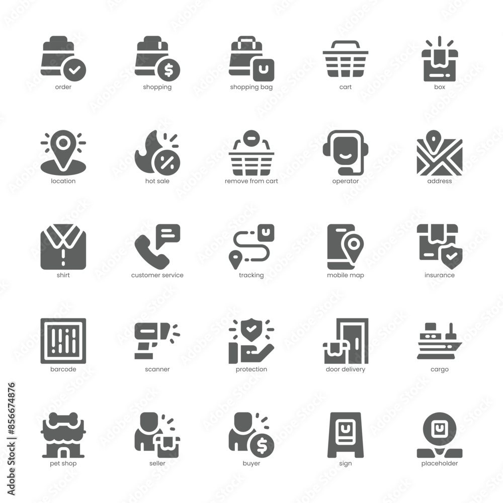 Delivery and Shop icon pack for your website, mobile, presentation, and logo design. Delivery and Shop icon glyph design. Vector graphics illustration and editable stroke. Delivery and Shop icon pack for your website, mobile, presentation, and logo design. Delivery and Shop icon glyph design. Vector graphics illustration and editable stroke.