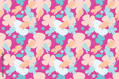 Wallpaper Mural Hand Painted Flower Pattern Little Floral Liberty Seamless Texture Background. Spring, Summer Romantic Blossom Flower Garden Seamless Pattern for Your Designs Torontodigital.ca