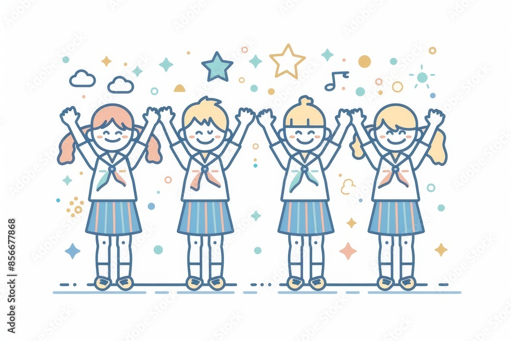 illustration of a kids on a white background illustration of a kids on a white background
