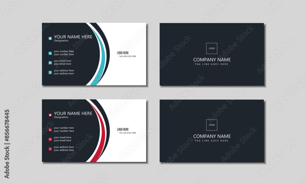 Modern simple business card design template set, clean professional business card layout, visiting card template. Modern simple business card design template set, clean professional business card layout, visiting card template.