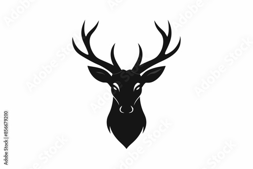 Wallpaper Mural isolated black silhouette of a deer head collection, Set of deer silhouette vector. Deer Silhouette, Deer Head
 Torontodigital.ca