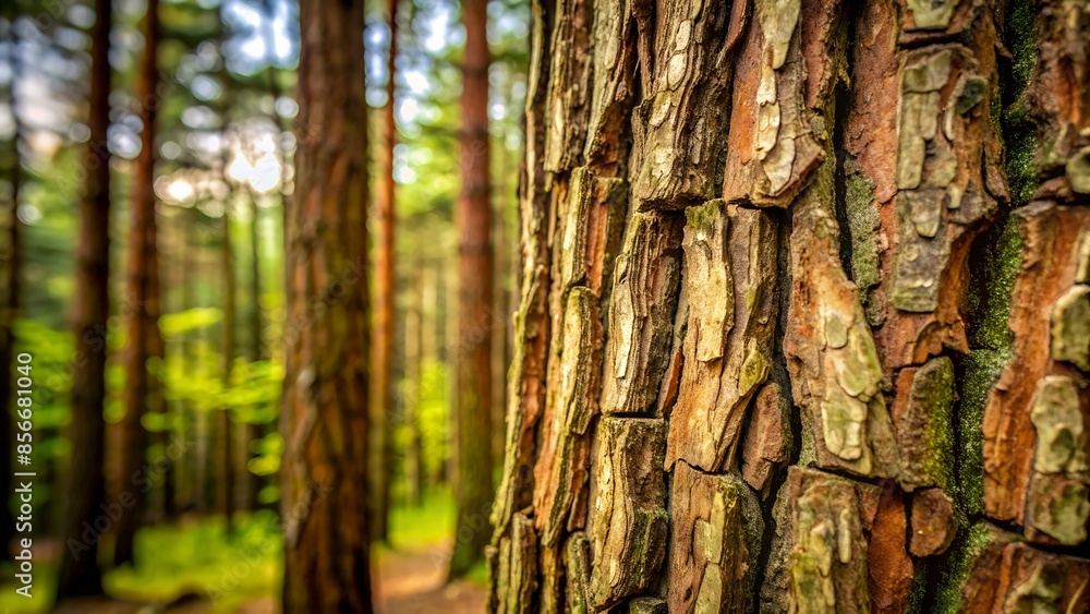 Close-up of Tree Bark in a Forest Setting Close-up of Tree Bark in a Forest Setting