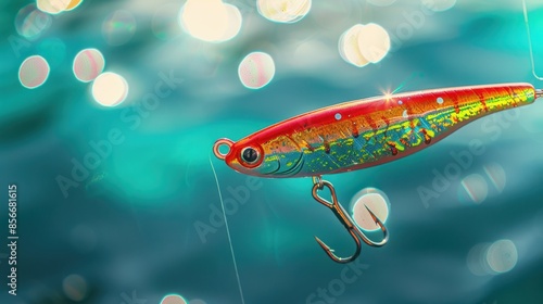 The colorful fishing lure