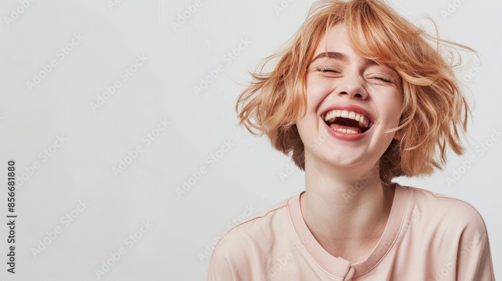 The laughing young woman The laughing young woman