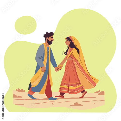 Traditional Couple Holding Hands