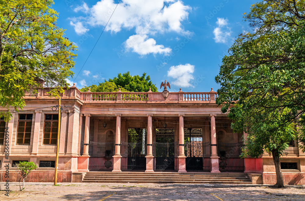 Obraz premium Damian Carmona Boarding School in historic center of San Luis Potosi, UNESCO world heritage in Mexico