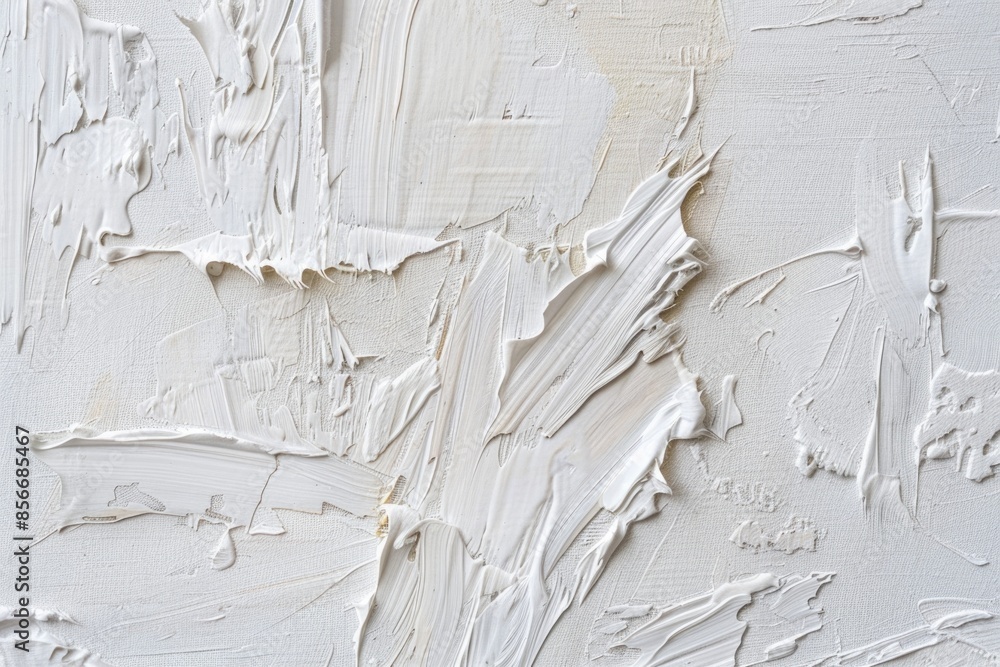 Obraz premium White Textures. Abstract Light Background Painting with Textured White Brush Strokes on Paper