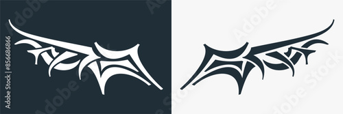 tribal tatoo wings background band logo designs and concepts