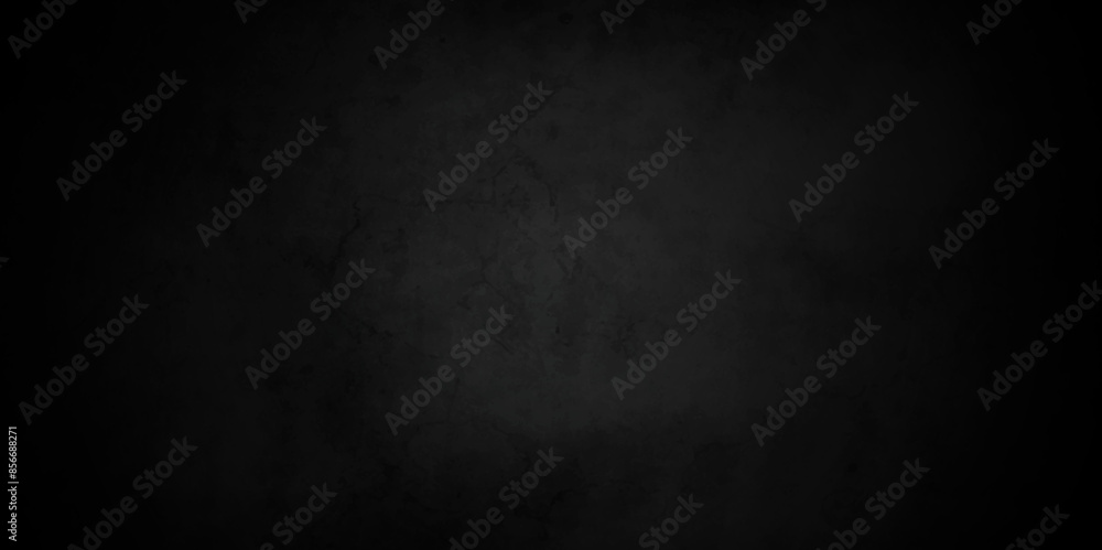 Fototapeta premium Old wall stone for dark black distressed grunge background wallpaper. rough concrete wall. Abstract black stone wall texture grunge rock surface. dark gray background backdrop. wide panoramic banner.