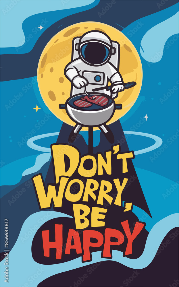Astronaut modern abstract illustration for posters and T-shirt printing designs with motivational quote. Astronaut modern abstract illustration for posters and T-shirt printing designs with motivational quote.