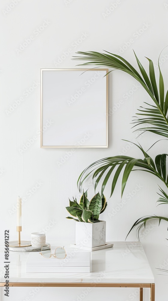 Mockup frame in cozy light minimalist living room interior close up, Scandinavian interior background, 3d render Mockup frame in cozy light minimalist living room interior close up, Scandinavian interior background, 3d render
