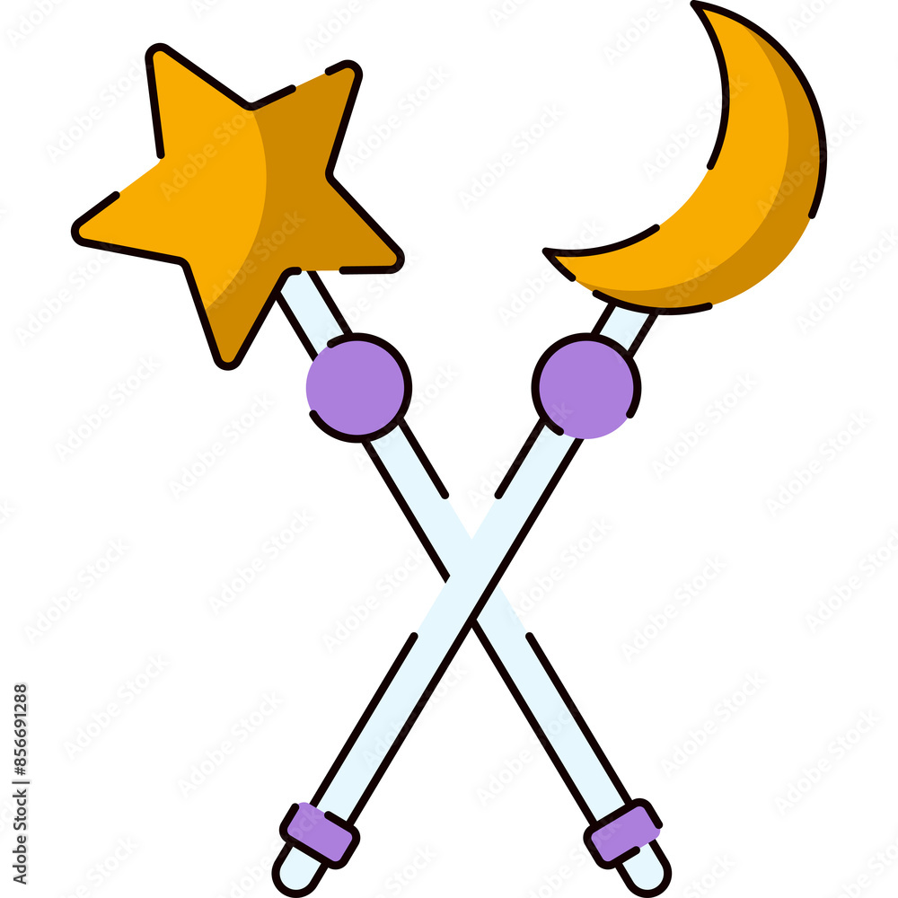 Magic Wand Star Moon Stick Magic Wand Star Moon Stick