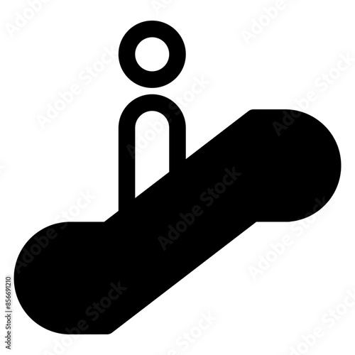 escalator glyph icon vector illustration  isolated on white background
