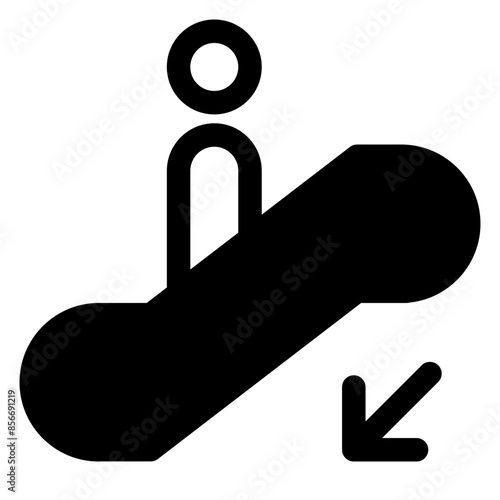 escalator glyph icon vector illustration  isolated on white background