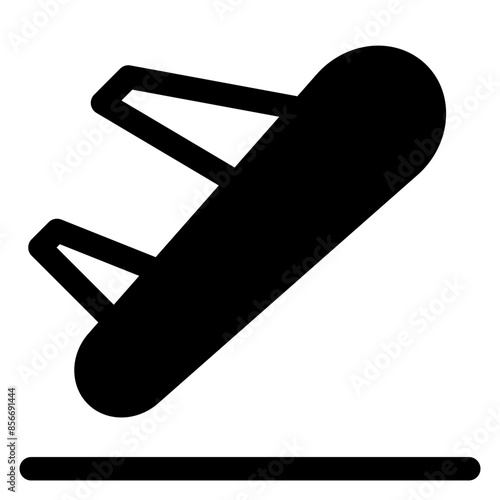 takeoff glyph icon vector illustration  isolated on white background