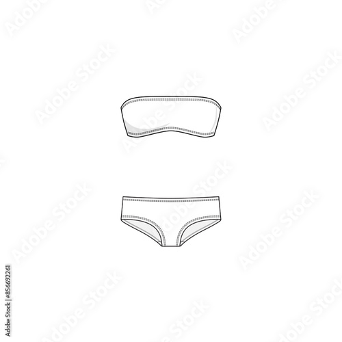 Strapless Bikini Swimsuit