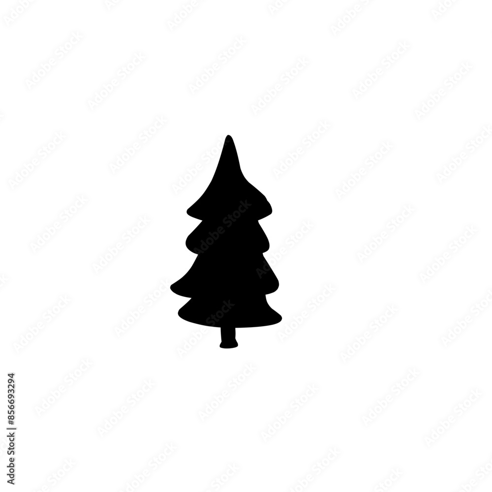 cartoon tree silhouette in black color cartoon tree silhouette in black color