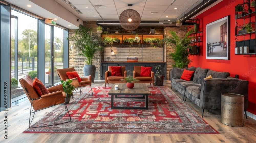 Modern Living Room Decor with Red Accents Modern Living Room Decor with Red Accents