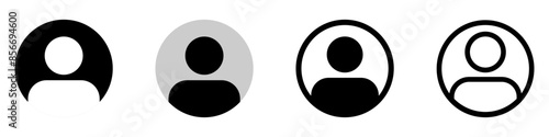 Profile icons. Avatar silhouette designs set. Vector illustrations