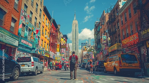 A Bustling Chinatown Scene in New York City