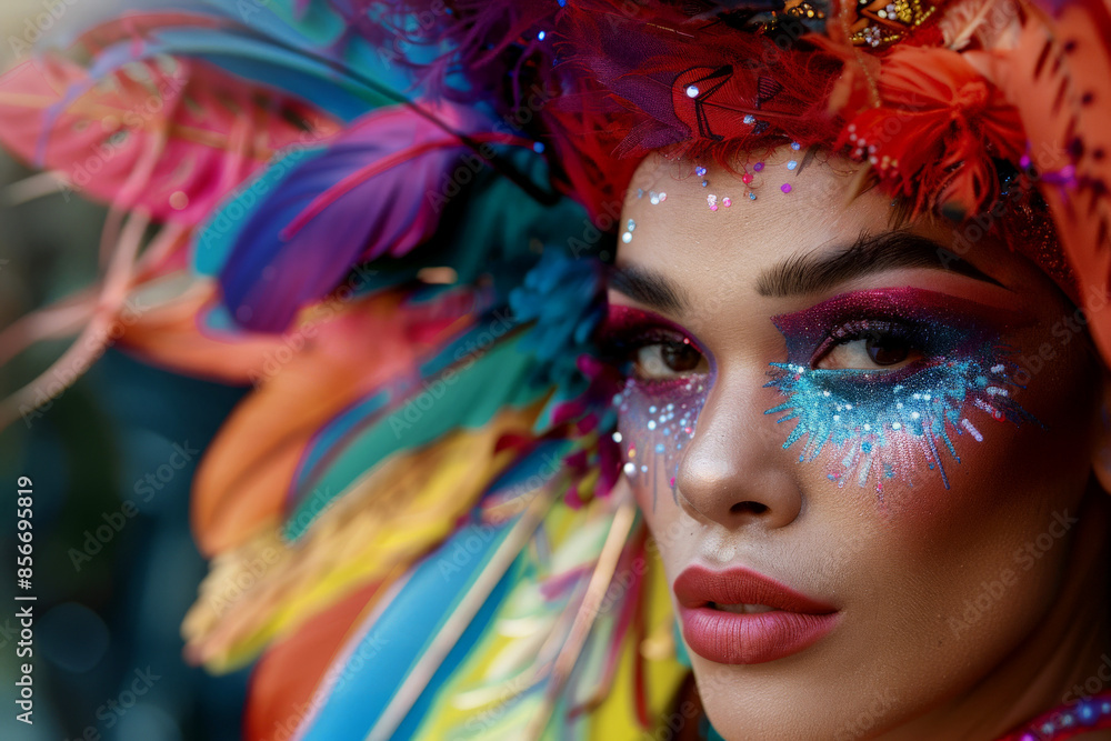 colorful painted diverse female faces, painting made with generative ai colorful painted diverse female faces, painting made with generative ai