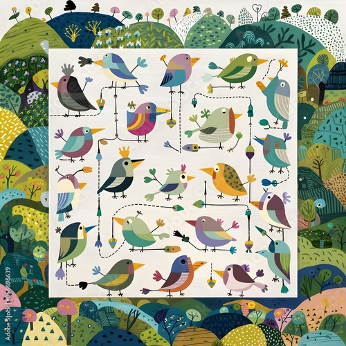 pattern with birds