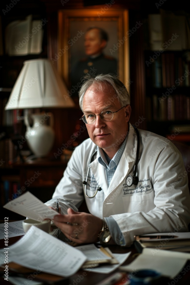 Doctor Portrait: A doctor n a well-lit office or hall, with a reassuring expression. Doctor Portrait: A doctor n a well-lit office or hall, with a reassuring expression.