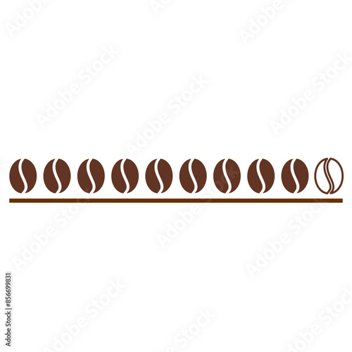 Coffee Bean Strength Icon Chart