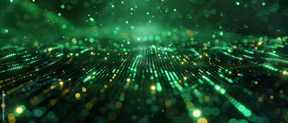 Abstract Green and Gold Bokeh Background. Abstract Green and Gold Bokeh Background.