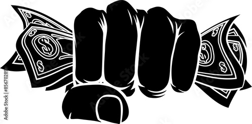 Money Fist Hand Holding Dol...