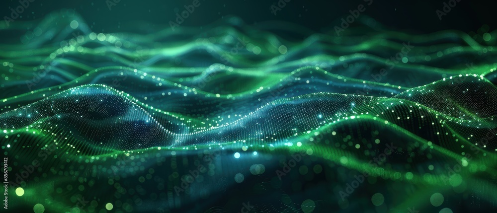 Abstract Green Waves Background. Abstract Green Waves Background.