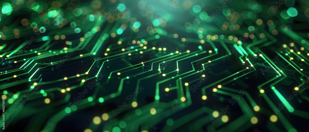 Abstract Green Circuit Board Background. Abstract Green Circuit Board Background.