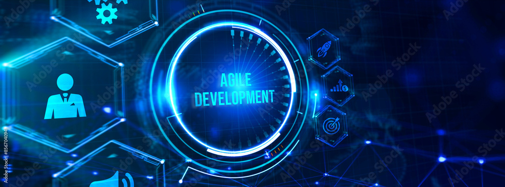 Concept of agile software development. 3d illustration Concept of agile software development. 3d illustration