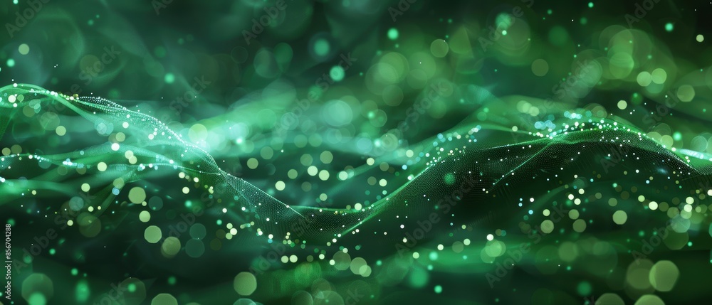 Abstract Green Bokeh Background. Abstract Green Bokeh Background.