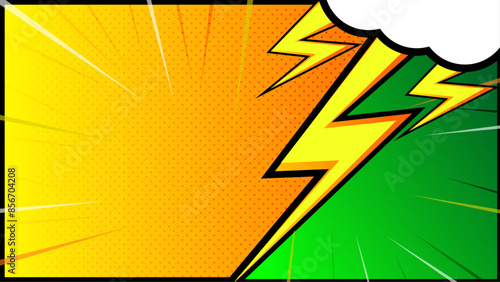 Vector illustrated cartoon comic halftone fun background. Comic style wallpaper