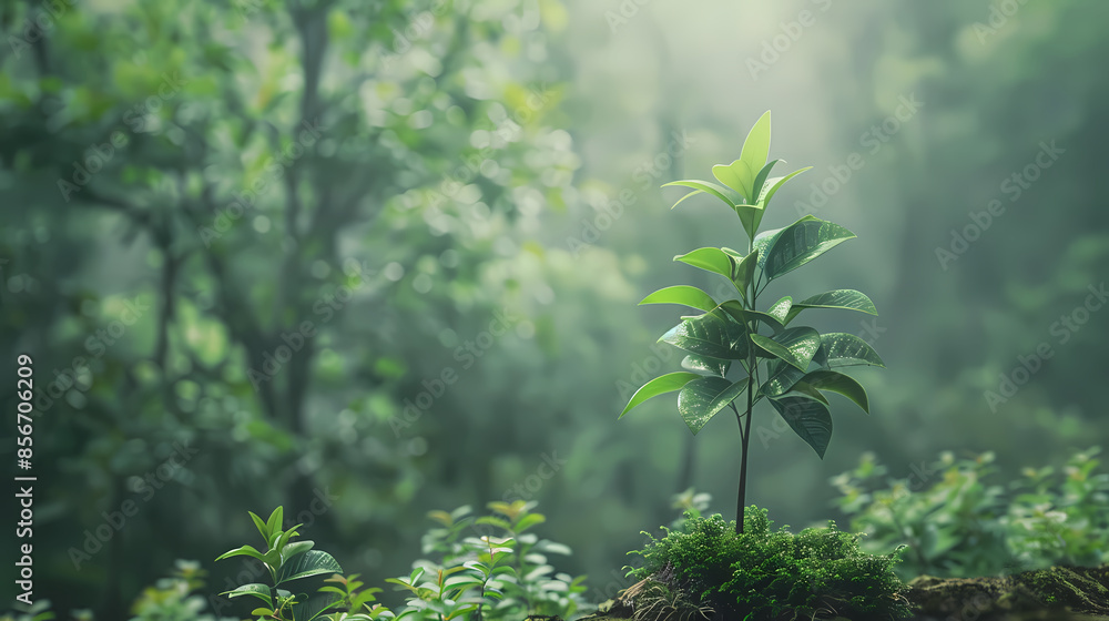 Fototapeta premium Green forest background
