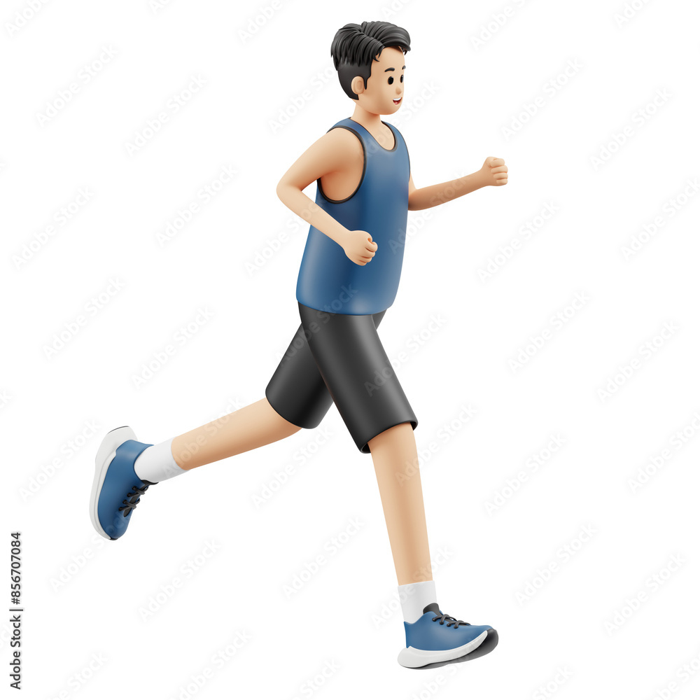 3D Character Male Running Training 3D Character Male Running Training