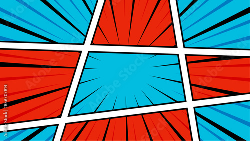 Comic book page colorful background