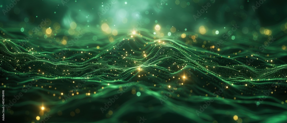 Abstract Green and Gold Background. Abstract Green and Gold Background.