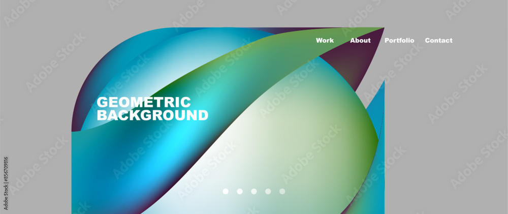 Fototapeta premium Bright multicolored geometric abstract shapes. Minimal trendy simplicity concept. Modern overlapping forms