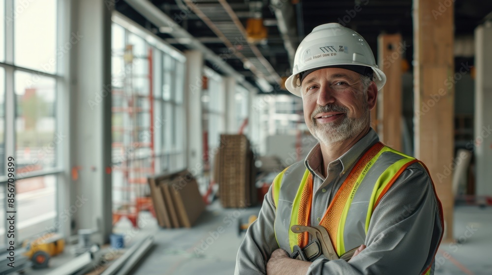 The construction site engineer The construction site engineer