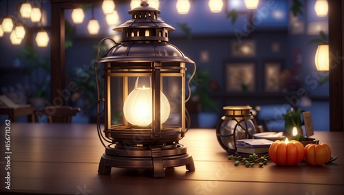 Realistic ramadan lantern illustration design