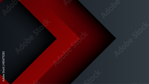 Numerous black with square red abstract background. Modern pointy lines geometric backdrop
