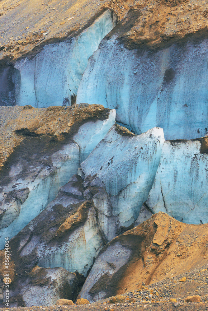 Glacier in Iceland in spring time