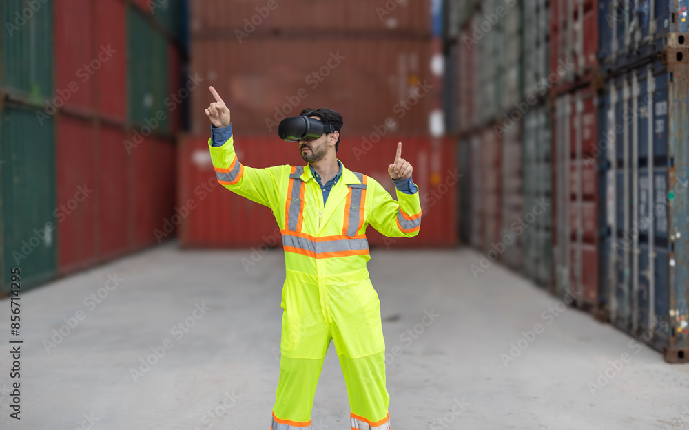 Warehouse Worker Using VR Technology Warehouse Worker Using VR Technology