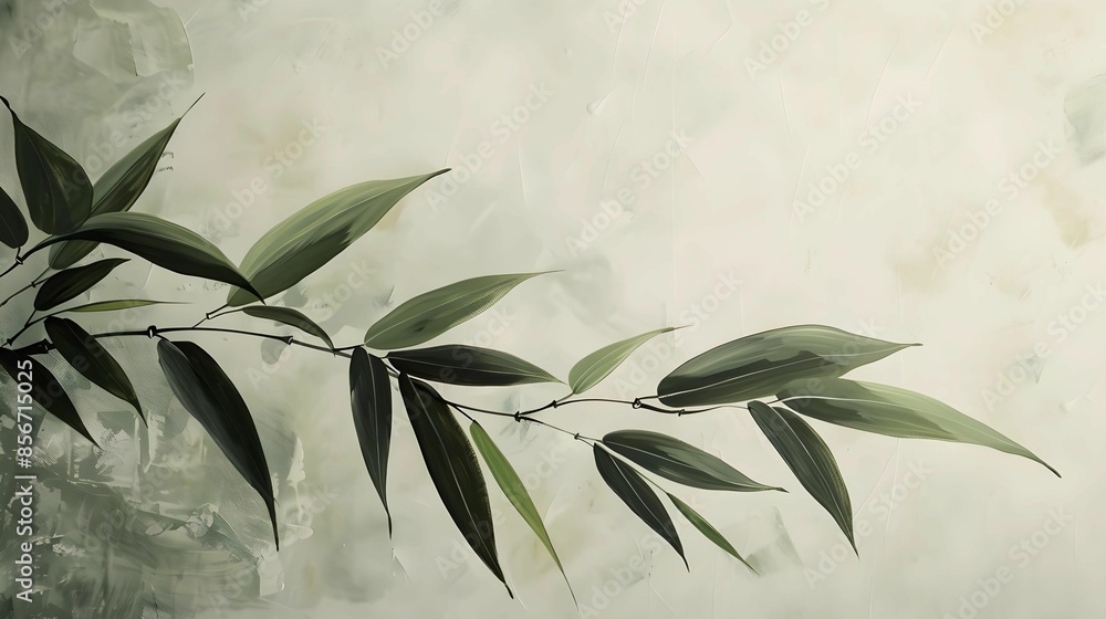 bamboo leave isolated on background watercolor bamboo leave isolated on background watercolor