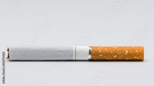 Cigarette entière sur fond blanc